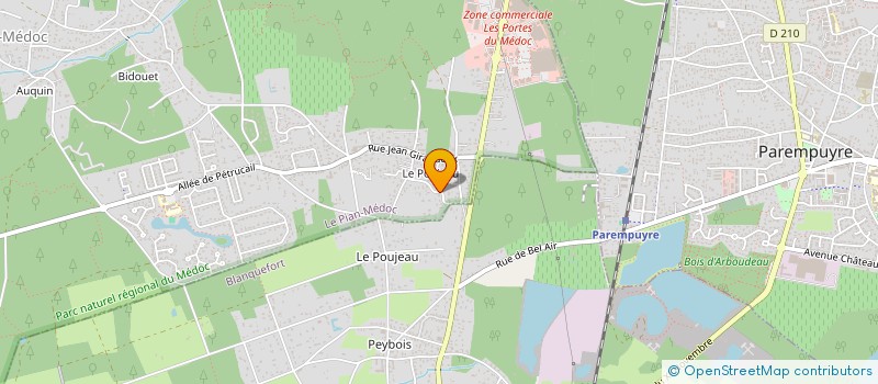 localisation de l'entreprise MONSIEUR ADRIEN DUBET  LE PIAN-MEDOC