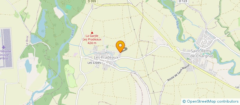 localisation de l'entreprise MONSIEUR ADRIEN GAUTHIER  LES PRADEAUX