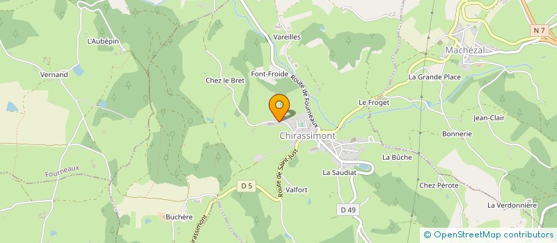 localisation de l'entreprise MONSIEUR ADRIEN GIRAUD  CHIRASSIMONT