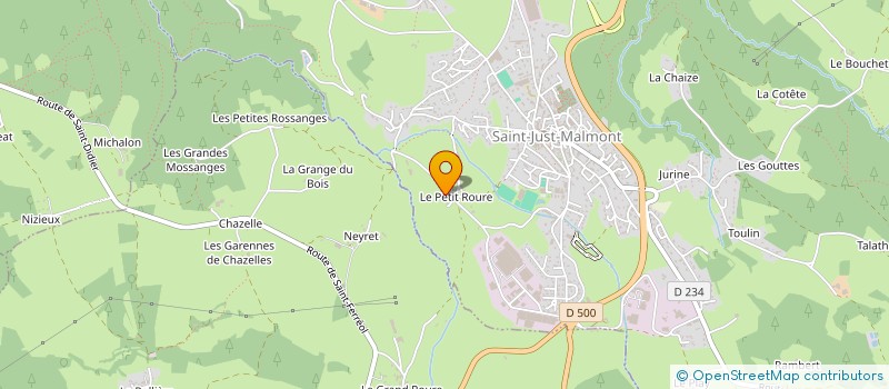 localisation de l'entreprise MONSIEUR ADRIEN GIRAUD  SAINT-JUST-MALMONT