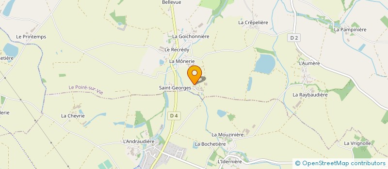 localisation de l'entreprise MONSIEUR ADRIEN GRELLIER  LE POIRE-SUR-VIE