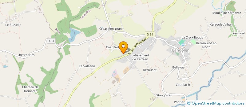 localisation de l'entreprise MONSIEUR ADRIEN HEMON  LANGOLEN