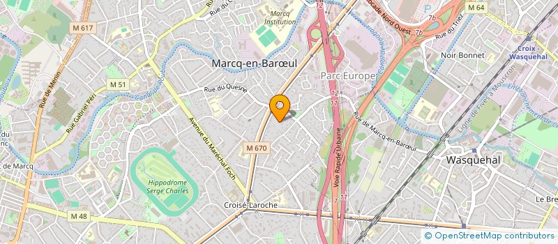 localisation de l'entreprise MONSIEUR ADRIEN HOCHEDEZ à MARCQ-EN-BARŒUL