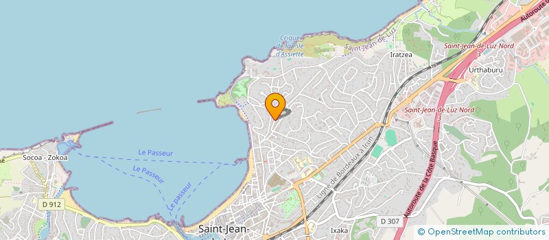 localisation de l'entreprise MONSIEUR ADRIEN HORGUES-DEBAT  SAINT-JEAN-DE-LUZ