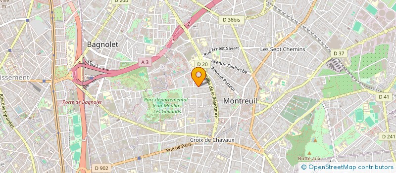 localisation de l'entreprise MONSIEUR ADRIEN HUNTZINGER LALLEMAND à MONTREUIL