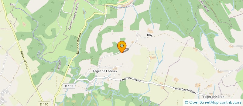 localisation de l'entreprise MONSIEUR ADRIEN LAHITETTE-LARROQUE  LEDEUIX