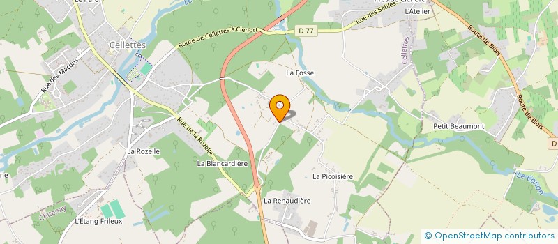 localisation de l'entreprise MONSIEUR ADRIEN LARUELLE à CELLETTES