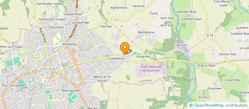 localisation de l'entreprise MONSIEUR ADRIEN LE JEUNE  LE FOLGOET