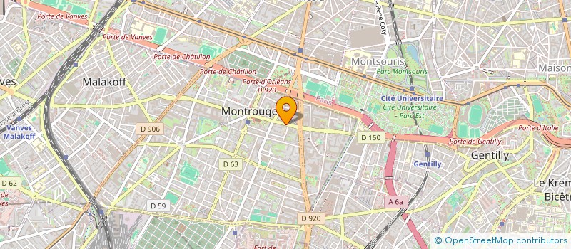 localisation de l'entreprise MONSIEUR ADRIEN LEBOEUF  MONTROUGE