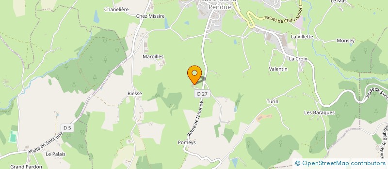 localisation de l'entreprise MONSIEUR ADRIEN MATHELIN  SAINT-JUST-LA-PENDUE