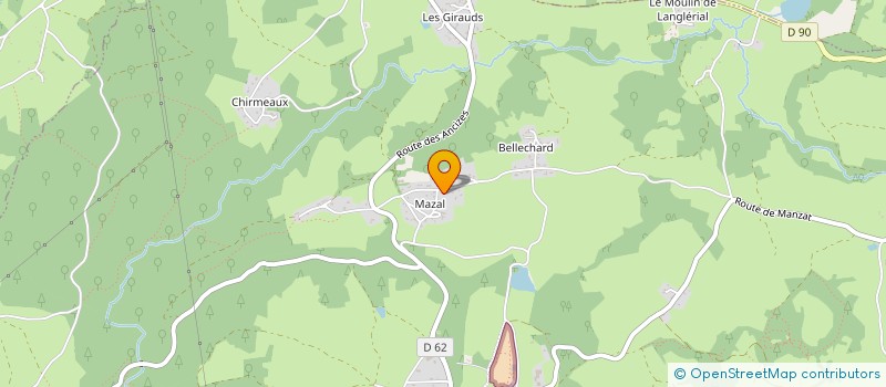 localisation de l'entreprise MONSIEUR ADRIEN MEGE  CHAPDES-BEAUFORT