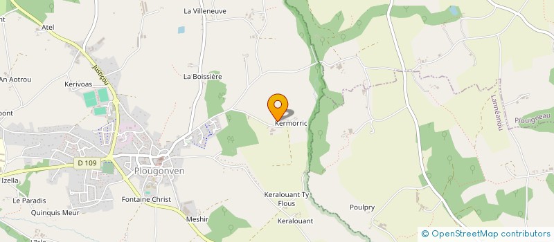 localisation de l'entreprise MONSIEUR ADRIEN METZINGER  PLOUGONVEN