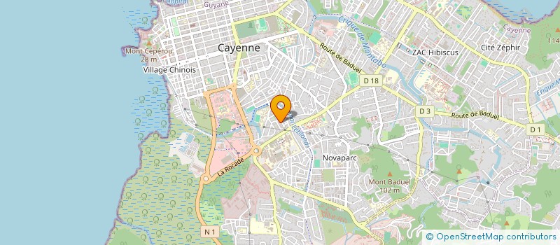 localisation de l'entreprise MONSIEUR ADRIEN MONCOMBLE  CAYENNE