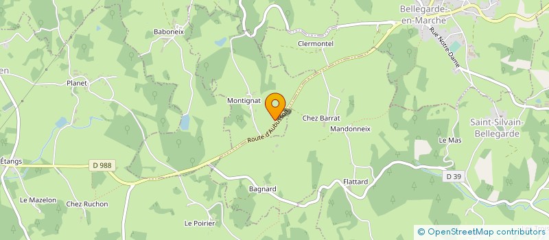localisation de l'entreprise MONSIEUR ADRIEN MOREAU à AUBUSSON