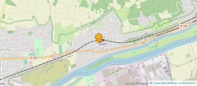 localisation de l'entreprise MONSIEUR ADRIEN MOREIRA  JUZIERS