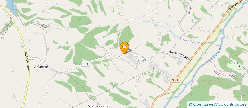 localisation de l'entreprise MONSIEUR ADRIEN MOULAS  LASSERAN