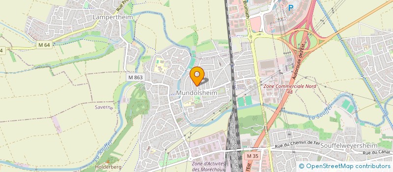 localisation de l'entreprise MONSIEUR ADRIEN MULLER  MUNDOLSHEIM