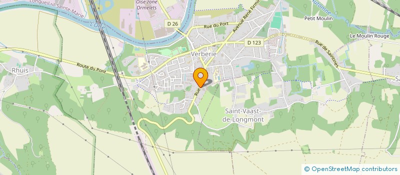 localisation de l'entreprise MONSIEUR ADRIEN OLIVIER  VERBERIE