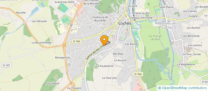 localisation de l'entreprise MONSIEUR ADRIEN PAGEAUD  LOCHES