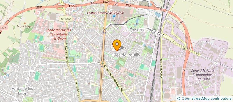 localisation de l'entreprise MONSIEUR ADRIEN PASTEUR à DIJON