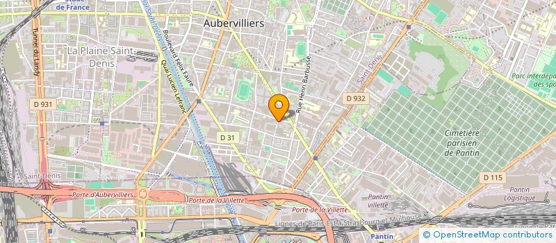 localisation de l'entreprise MONSIEUR ADRIEN PAVY  AUBERVILLIERS