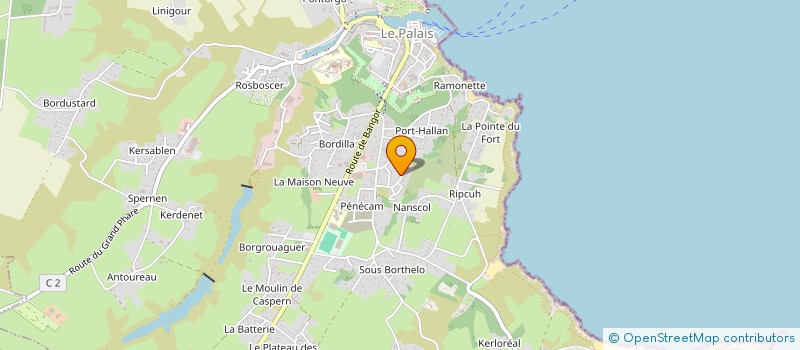 localisation de l'entreprise MONSIEUR ADRIEN PERDRIEL  LE PALAIS