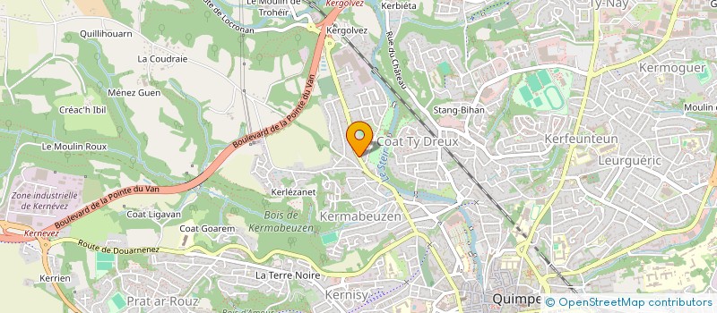 localisation de l'entreprise MONSIEUR ADRIEN PERNET  QUIMPER