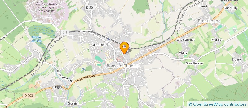 localisation de l'entreprise MONSIEUR ADRIEN PERREARD  BONS-EN-CHABLAIS