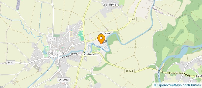 localisation de l'entreprise MONSIEUR ADRIEN PERREIN à MARINGUES