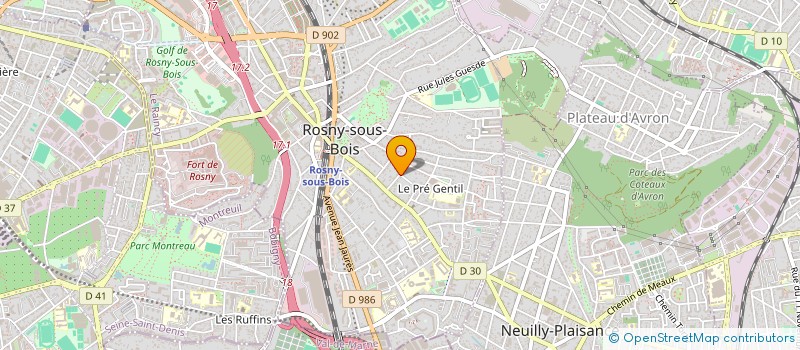 localisation de l'entreprise MONSIEUR ADRIEN PINTO à ROSNY-SOUS-BOIS