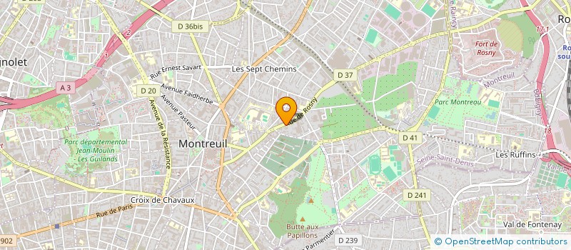 localisation de l'entreprise MONSIEUR ADRIEN PONROUCH à MONTREUIL