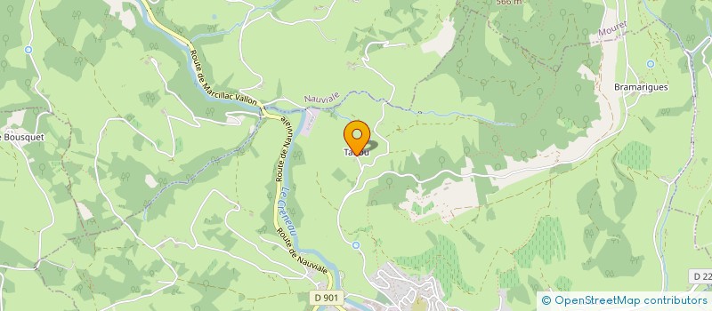 localisation de l'entreprise MONSIEUR ADRIEN POUGET  MARCILLAC-VALLON