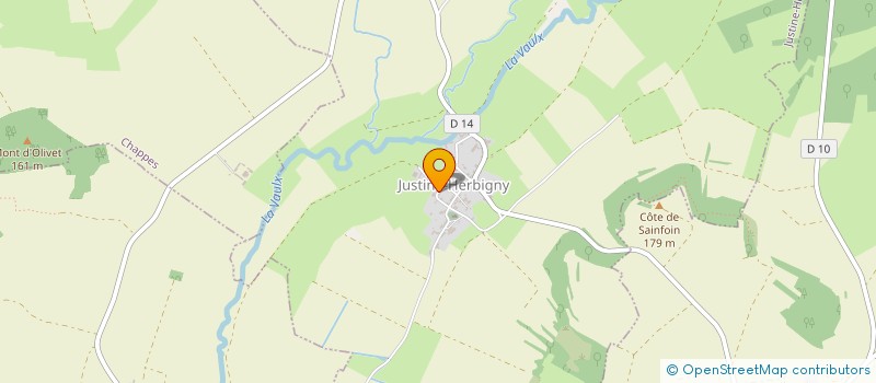 localisation de l'entreprise MONSIEUR ADRIEN REMOND  JUSTINE-HERBIGNY