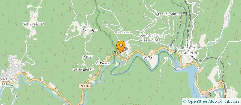 localisation de l'entreprise MONSIEUR ADRIEN RICARD à VENTALON EN CEVENNES