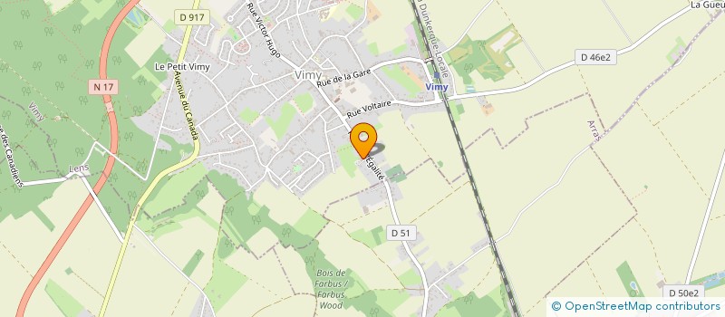 localisation de l'entreprise MONSIEUR ADRIEN ROUILLARD  VIMY