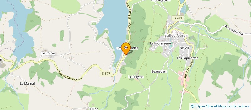 localisation de l'entreprise MONSIEUR ADRIEN SAQUET  SALLES-CURAN