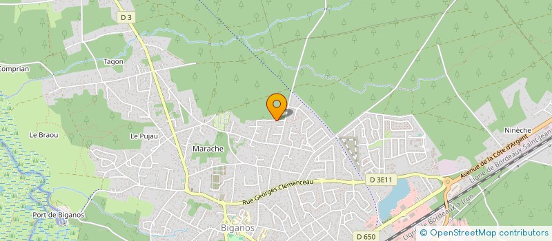 localisation de l'entreprise MONSIEUR ADRIEN SAUBEAU  BIGANOS