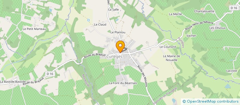 localisation de l'entreprise MONSIEUR ADRIEN SAUVESTRE à CUNEGES