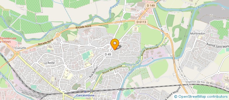 localisation de l'entreprise MONSIEUR ADRIEN TINGUELY  CARCASSONNE