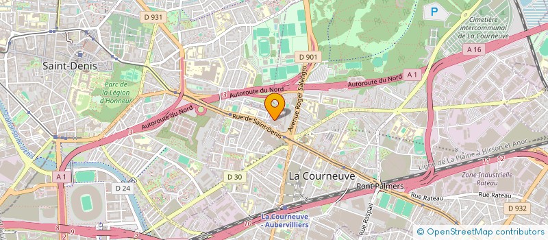 localisation de l'entreprise MONSIEUR ADRIEN VALET à LA COURNEUVE