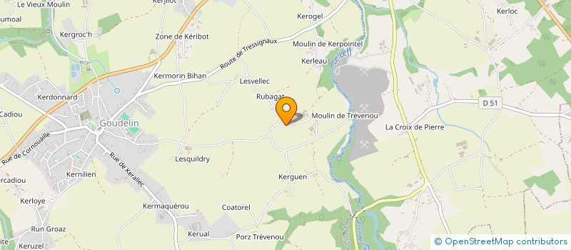 localisation de l'entreprise MONSIEUR AELIG CRENO  GOUDELIN