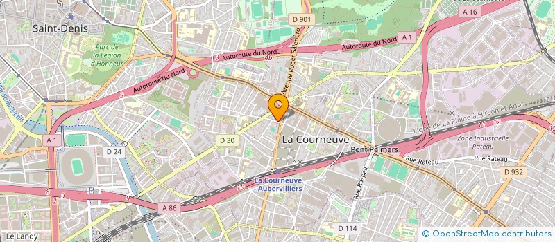 localisation de l'entreprise MONSIEUR AGUENDIA FOTABONG à LA COURNEUVE