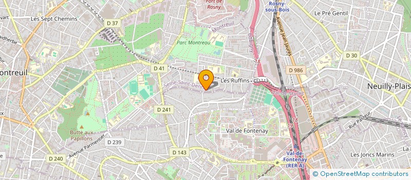 localisation de l'entreprise MONSIEUR AHCENE KIHAL  MONTREUIL