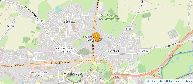 localisation de l'entreprise MONSIEUR AHMAD FAWAZ à MAUBEUGE