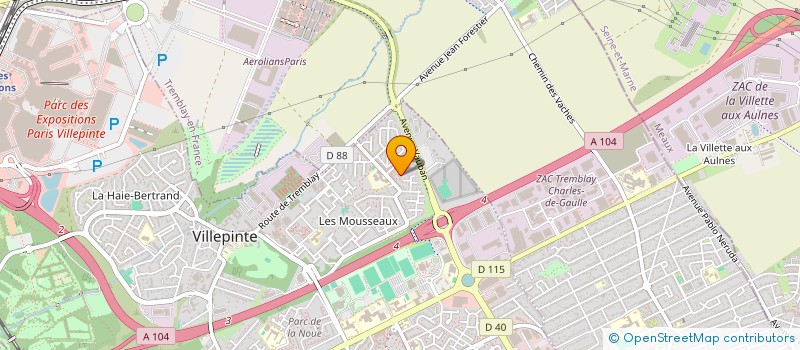 localisation de l'entreprise MONSIEUR AHMED AOUAITIA à VILLEPINTE