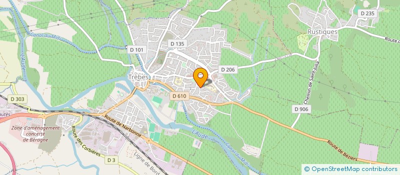 localisation de l'entreprise MONSIEUR AHMED AZZOUZI  TREBES