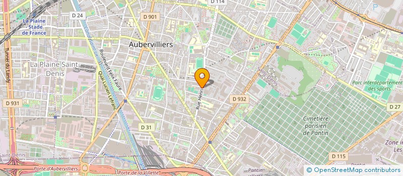 localisation de l'entreprise MONSIEUR AHMED BAALI à AUBERVILLIERS