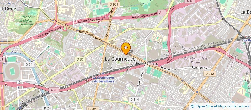localisation de l'entreprise MONSIEUR AHMED BOUGI à LA COURNEUVE