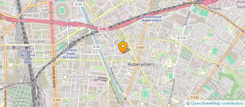 localisation de l'entreprise MONSIEUR AHMED BOULAAROUS à AUBERVILLIERS