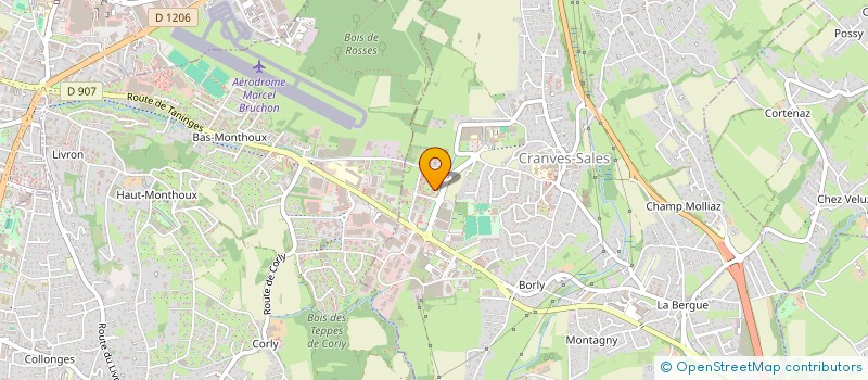 localisation de l'entreprise MONSIEUR AHMED CHELLAKH  CRANVES-SALES